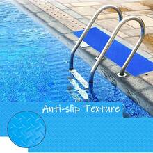 1 Roll Swimming Pool Ladder Mat, 60.86 Cm X 90.44 Cm Anti-Slip Shower Mat Swimming Pool Ladder Mat, Cushion For Pool Steps Or Ladders, And Anti-Slip Pool Liner (Blue - 0.07 Cm Thick) - A - View 9