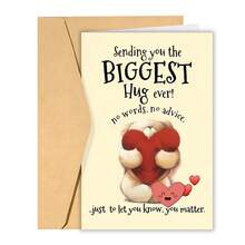 A Heartfelt Greeting Card With An Envelope - Featuring The Message 'Sending You The Biggest Hug Ever' With A Cute Bear And Red Heart Design - An Ideal Choice For Birthdays, Holidays - Sets - View 12