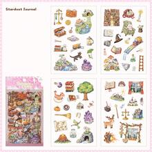 4pcs Cute Sticker Set, Life Theme Stress Relief Stickers, Happiness Guide Series, Suitable For Gifts, Office, Home, Marking, Labels, Classrooms, Entertainment Toys, Student Journals, Creative Retro Decoration DIY Stickers Scrapbook Supplies Stationery Funny Stickers Kindle - Multicolor - View 16