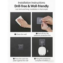 Esterilizador UV montado en la pared sin taladro, soporte para cepillo de dientes con función de secado, estante de almacenamiento de cepillo de dientes para baño, 500mAh - Blanco - Ver 5