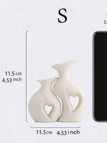 2pcs Creative Couple Vase Set, Large And Medium Size Indoor Desktop Decor, Suitable For Home Decoration All Year Round (Please Note The Size Of The Product) - Multicolor - View 12