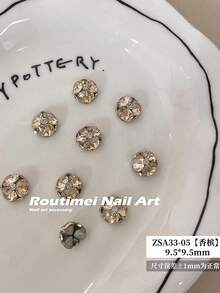 6件組 K9 水鑽美甲裝飾，多面超亮奢華水晶疊鑽無底座美甲飾品 - 彩色 - 查看 10