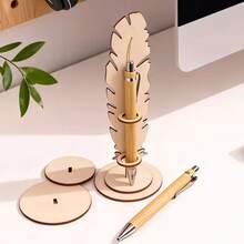 Feather Shaped Pen Holder, Pen Stand, Office Desk Organizer, Pen Case - Feather Shape - View 3