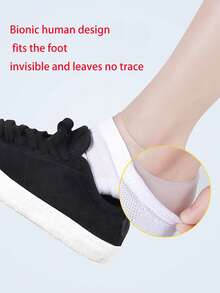 Detachable Invisible Height Increasing Insole Combination, Heel Pad, Half Pad, Transparent Shock Absorption, Non-Yellowing, Durable Shoe Lift - White - View 4