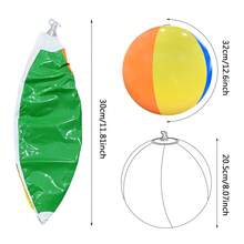 1pc Rainbow Inflatable Beach Ball, PVC Material Children Outdoor Toy Ball, Suitable For Water Games Or Outdoor Activities, Great For Beach Play - View 5