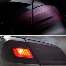 1卷黑色哑光乙烯基车灯贴膜，适用于汽车前大灯和尾灯 - 防水、防褪色、易于安装 - 提升您的爱车外观（含刮板）哑光烟熏黑汽车前后车灯贴膜套装 - 11.81英寸 x 39.37英寸 - 提升风格并保护 - A - 查看 6