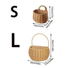 1 chiếc giỏ đựng đồ treo tường dệt cho nhà bếp, hành tây, tỏi, khoai tây, giỏ cắm hoa, chậu trồng cây trong vườn có khung kim loại, giỏ treo dây thừng phong cách Bohemian hiện đại, điểm nhấn bằng mây tự nhiên cho trang trí sân hiên theo phong cách ven biển - gừng - Xem 18