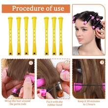 Advanced Curling Iron Set, Creating Natural Hair Texture With Elastic Waves - Cold Curling Rollers And Hair Holder Professional DIY Hair Care Tools, Achieving Home Salon Quality Styling - Multicolor - View 4