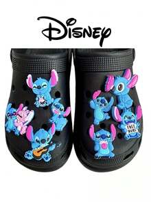 8Pcs Stitch Charms, Cute Cartoon Shoe Charms For Clogs, PVC Shoe Decoration Charms For Kids Teens Adults, DIY Wristband Bracelet Accessory, Gift For Stitch Fans - Multicolor Random - View 7