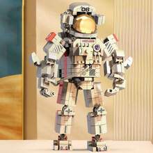 999pcs Astronaut Building Blocks Toy, Space Dawn Mecha Model Kit, Birthday Gift For 14+ Years Old, Challenging Decoration - Multicolor - View 7