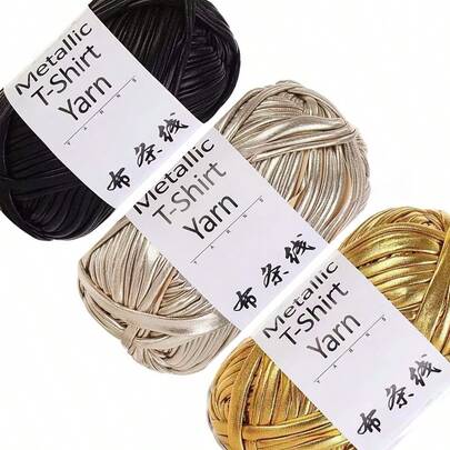 1pc Metal Faux Leather Yarn Cord DIY Crochet Knitting Handbag Material