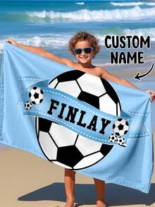 A Personalized Children's Beach Towel, A Perfect Summer Birthday Gift, Suitable For All Kinds Of Summer Occasions. Customize Beach Towels And Accessories For The Beach, Pool, Travel, Camping, Yoga, And More. - Multicolor - View 7