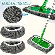 8 Practical Gray Mop Cloths, Perfect For Removing Water Stains, Dirt, Hair, Windows, Furniture Surface Dust In Homes And Kitchens | Daily Necessities - 8pcs - View 1