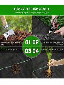 Geotextil antimalla para control, malla agrícola antimalla, tela de acolchado de invernadero permeable al agua - negro - Ver 7