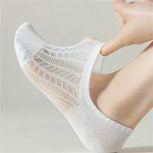 1/5/10双装夏季网眼透气空调袜，防滑舒适女士隐形袜 - 彩色 - 查看 2