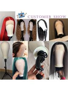 Mannequin Head Training Set - Professional Wig Display Stand, Includes Canvas Head Base, T-Shaped Pins, Wig Cap, Suitable For Hairstyle Design Practice, Unisex Adult Style (Gift Set Includes Full Kit/Desktop Stand Only) - Multicolor - View 12