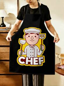 1/2pcs Kitchen Neck Wrap Apron, Cafe/Tea Shop Uniform Apron, Fashion Polyester Nail Polish Print Apron, Polyester Material, Adjustable, Comfortable, Suitable For Home Cooking, Baking, Grilling And DIY Projects, Unisex - Multicolor - View 11