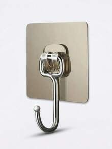 10/6/1pc Stainless Steel Wall Mounted Hook, Reusable For Bathroom And Kitchen Towel/Robe Hanging, Seamless Design, Waterproof And Oil-Proof, Easy Installation, Brushed Surface, Suitable For Bathroom, Kitchen, Clothing And Shower Practical Hook, Bathroom Accessories - Multicolor - View 10