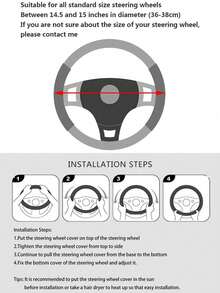 1pc Soft Pink Plush Steering Wheel Cover, Cute & Warm Plush, Universal 15 Inch, Suitable For Women & Girls, Fits Cars, Sedans, SUVs, Trucks - A - View 7