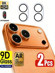 2 piezas de película protectora de vidrio templado para lente de cámara compatible con iPhone 17/17Pro Max/17 Pro/16 Pro Max/16/15/14/13/12/11/Pro/Promax/Plus/Mini Series - transparente - Ver 21