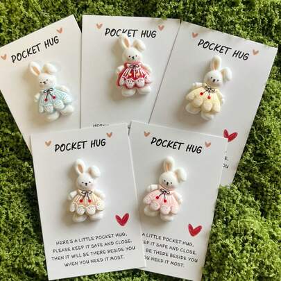 可爱的复活节彩蛋兔子树脂节日礼品套装，时尚的复活节礼物，适合作为复活节派对礼物送给老师、朋友和家人。