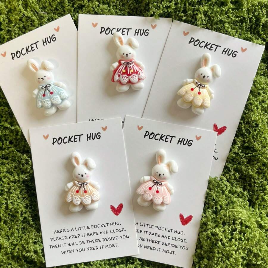 Lindo set de regalo de Pascua con huevos de Pascua y conejos de resina, regalo de Pascua de moda, adecuado para regalos de fiesta de Pascua para maestros, amigos y familiares - Ver 1
