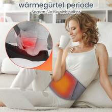 Electric Plush Heated Waist Belt, Adjustable Temperature, Provides Comfortable Warmth For Hands And Waist, Graphene Heating Pad - Grey - View 3