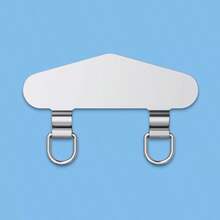 1个三角形双钩金属手机挂绳夹，不锈钢卡夹带，超薄粘性挂绳固定器，无需钻孔即可牢固固定手机配件 - 彩色 - 查看 9