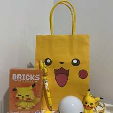 pokemon Handbag Cartoon Expression Dinosaur Gift Bag, Cute Cowhide Paper Candy Bag, Holiday Snack Bag - Multicolor - View 3