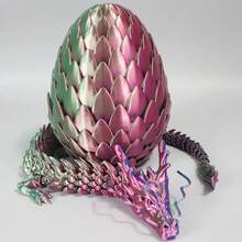 18cm Dragon Egg &60cmDragon, Decoration Gifts, Home Decor Gifts,Party Supplies Gifts, Halloween,Thanksgiving Gifts,Stress Relief Toys For Adults,3D Printed Animals,3d Printed Fidget Toys,Easter Egg Gifts - Black Red - View 12