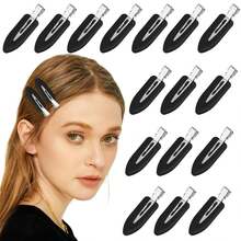 30pcs Creaseless Hair Clips, Crease-Resistant Hair Clips For Hairstyling And Makeup Application - Black - View 1