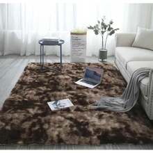 Tapete Soft Shaggy Felpudo Peludo Quarto Sala 1,40m x 2,00m - Marrom Mescla - Visão 4