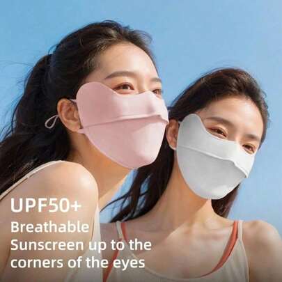 The New Summer Ice Silk Mask Is A Thin Three-Dimensional UV-Resistant And Sun-Protective Mask. It Is Breathable And Sun-Protective. The Ice Silk Mask For Women Is Suitable For Daily Wearing, Hiking And Outdoor Activities
