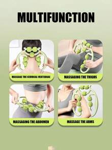 2件装瑜伽腿部按摩器 - 腿部滚轮、泡沫轴、肌肉按摩工具，用于腿部拉伸和放松，多功能按摩器 - 彩色 - 查看 5