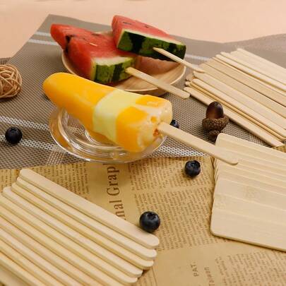 Bộ 50/100 que kem thủ công, mô hình que kem bằng gỗ (Màu sắc của gỗ có thể khác nhau giữa các lô hàng, đây là hiện tượng bình thường và không ảnh hưởng đến việc sử dụng).