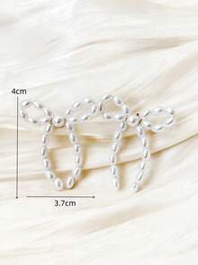 1 Đôi bông tai ngọc trai thủ công thanh lịch, sang trọng, thời trang, phù hợp cho phụ nữ đeo hàng ngày và trong các dịp lễ hội. - trắng - Xem 5