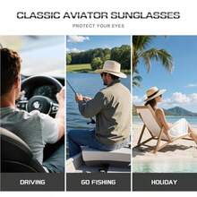 Classic Aviator Sunasses For Men Womens Polarized UV400 Protection Driving Sunasses - H01goldeng15 - View 6