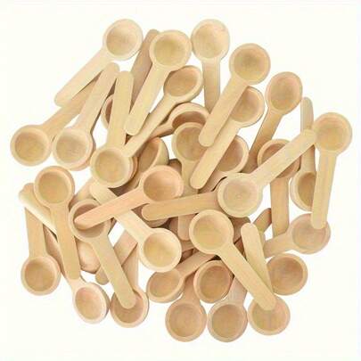 10支装天然竹木调味勺 - 小巧手柄茶勺、咖啡勺、果酱勺，小巧耐用，适用于蜂蜜、香料、甜点 - 竹制厨具