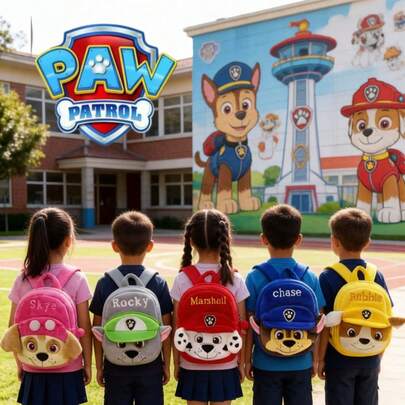 Paw Patrol 1个背包，可爱卡通日常背包，适合外出、上学、旅行和日常使用，开学季必备