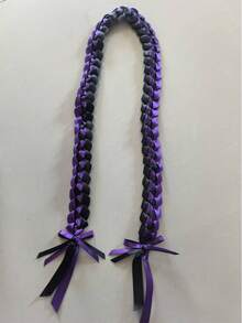 1 pieza Collar trenzado de satén, corona de cinta de graduación bicolor de temporada de graduación - Dos colores - Ver 7