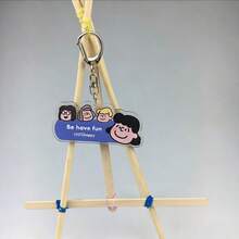 SNOOPY 1个创意亚克力查理卡通动漫钥匙扣挂件，送给粉丝、家人和朋友的完美小礼物，情人节礼物，新年礼物，复活节礼物[随机款式] - 彩色 - 查看 5
