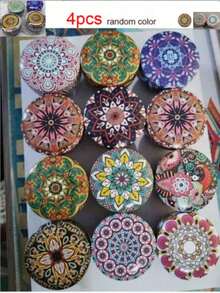50pcs Candle Jars Set With Lids (Includes 6 Candle Jars, 6 Wick Holders, 20 Adhesive Dots, 18 Candle Wicks) DIY Metal Containers, Home Decor, Metal Storage - Perfect For Couples Handmade And Home Decoration, Round Candle Containers, Metal Structure, Great For Candle Making, Ideal For Valentine's Day And New Year Gifts. Christmas Home Decor, Scented Candles, Candle Gift Set - Multicolor - View 13