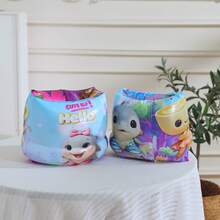 Cute Dolphin Print Inflatable Arm Bands, Beginner Swimming Floats, Water Sports Equipment - Pink - View 4