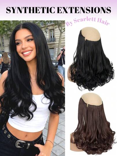 14-Inch Perm Wave Hair Extensions, 4pcs Set, Big Wavy Curls, 11 Clips, Long Curly Hair, Suitable For Women's Party, Holiday Gift, Music Festival, Party Accessories, Daily Wear, Salon Use, Cosplay, Wedding, Y2K, Lolita, JK Style, Fit For Fine & Soft Hair, Beginners And All Skin Tones, Great Gift For New Year And Valentine's Day