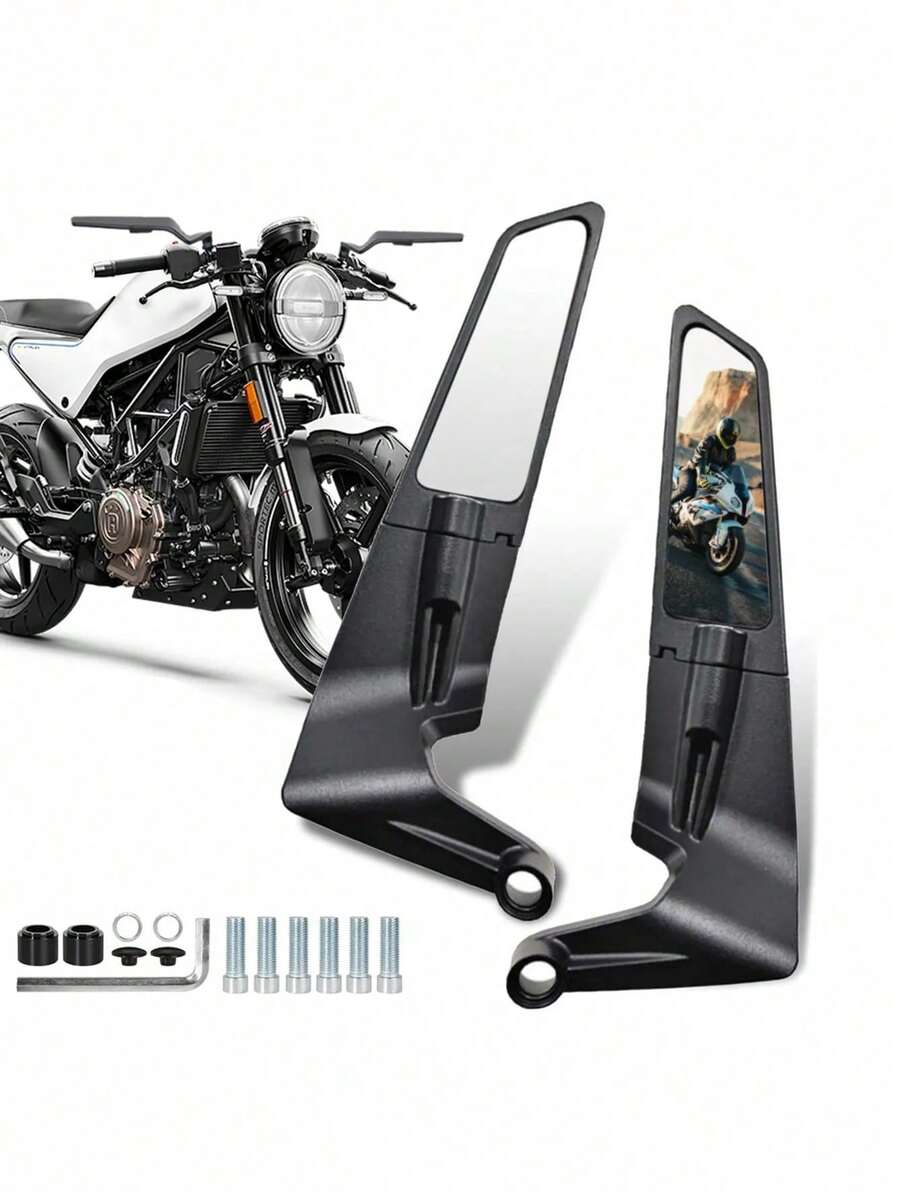 Universal Modified Invisible Rearview Mirror Spoiler - A - View 1