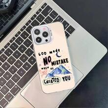 Funda para Teléfono con Versículos de Jesús para iPhone 17, 16, 15, 14, 13, 12, 11, Pro, XS, Max, Plus, E, Blanca Mate, Antigolpes - Marrón - Ver 2