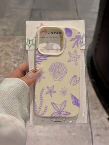 1 Stylish Phone Case, Does Not Include Lanyard Or Stand. Minimalist Vacation Style, White TPU, Fashionable, Shockproof, 1 Piece, Coconut Tree And Shell Design, Full Coverage Case Compatible With 17, 16, 15, 14, 13, 12, 11 Pro, And Series, International Version, Not The Domestic Version. Perfect For A Gift. - 多色 13 - 查看 4