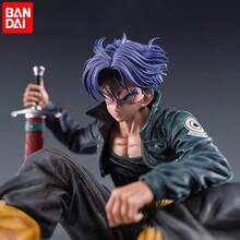 bandai Anime Action Figure Trunks SSJ Sitting Position Torankusu PVC Figurines Statue Ornaments Model Toy | Perfect Mother's Day & Father's Day Gift – Birthday, Anniversary, Graduation, Back To School, Independence Day, Wedding Season & Holiday Gift For Fans, Collector's Display, Anime Theme Party Favors & Role-Playing Props, Collectible Toy Gift - Multicolor - View 2