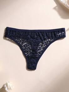 4pcs Women's Sexy Lace Leopard Print Seamless Low-Rise Panties - Multicolor - View 6