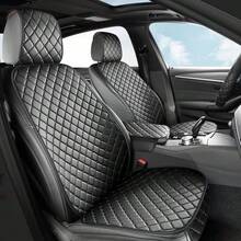 3pcs Universal Comfortable Leather Car Seat Cushion - Four Seasons Non-Slip, Star Stitched Front Seat + Backrest - Multicolor - View 4